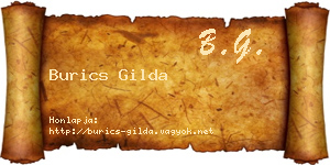 Burics Gilda névjegykártya